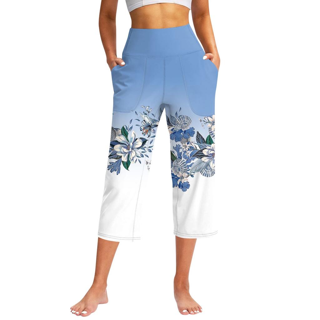 Женские повседневные брюки с карманами и высокой талией, спортивные штаны Seven Pants