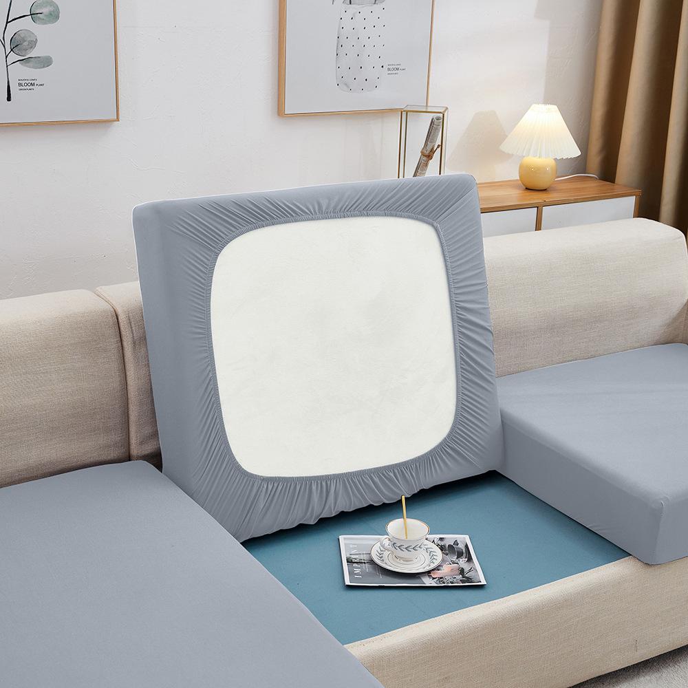 Solid Silk Sofa Cushion Cover Living Room Home Slipcover Protector L Shap Single Couch Pad Seat Covers Case