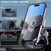 Car Phone Holder, 360 Degree Rotation Air Vent Mobile Phone Stand Cradle with Stable Hook Clamp, Hands-Free Automotive Interior Cellphone Mount