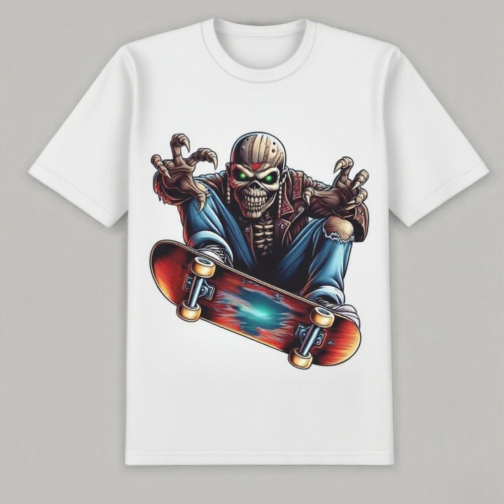 Cotton Short-sleeved Men's New Street Style Breathable Emerging Art Daily Style Trend Printing T-shirt Couple Tide Brand Tops