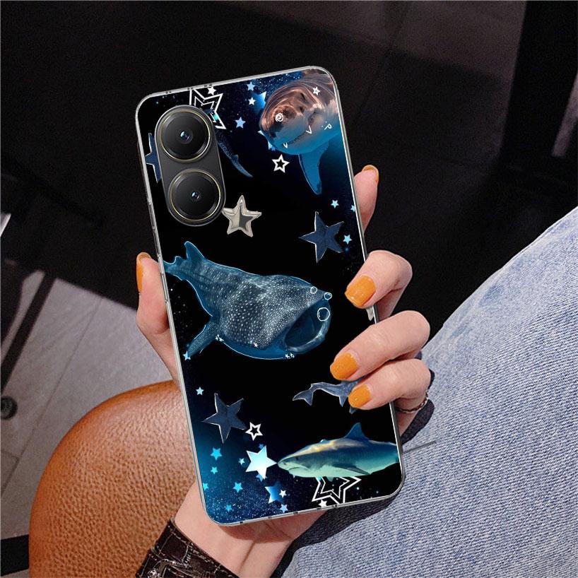 Чехол для телефона Xiaomi Poco X5 X6 X7 Pro X4 Gt F7 Ultra M8 M7 Redmi 15C 15 13C 13 12C 12 с изображением китовой акулы Ocean Whale Shark Уникальная обложка Coque Poc