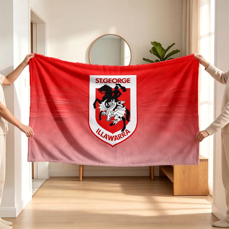 St George Illawarra Dragons (14) Flannel blanket a soft accent for the bedroom and living room and a cozy home gift