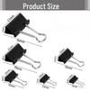 Multicolored Long-Tail & Black Metal Binder Clips Set