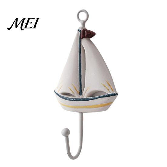 Wall Hooks for Clothes Wooden Hook, Mediterranean Style Decorative Coat Sturdy Creative Hook Durable Hanger Home Decor Keys Umbrellas Scarves