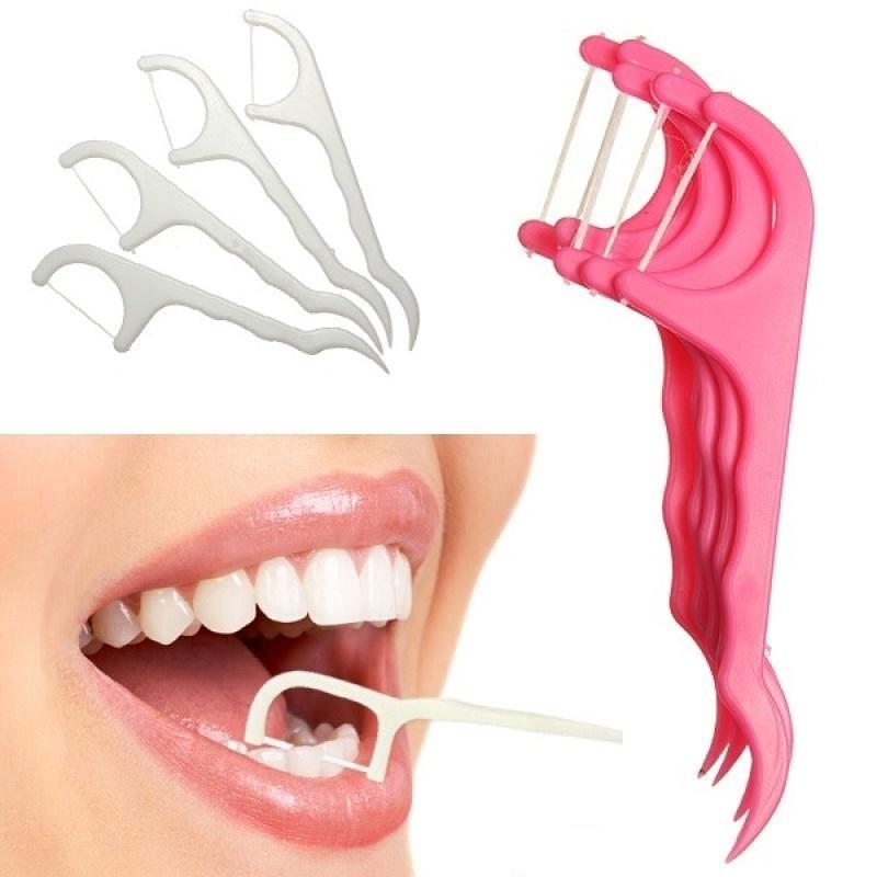 Disposable Bag Floss Polymer Fine Sliding Floss Stick Oral Care Plastic High Tension Interdental Brush Line Pick