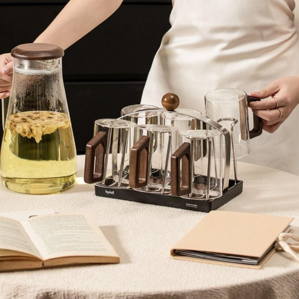 Anti-slip Cup Drying Rack Stainless Steel Tea Cup Holder Glass Cup Drainer Holder Dining Table