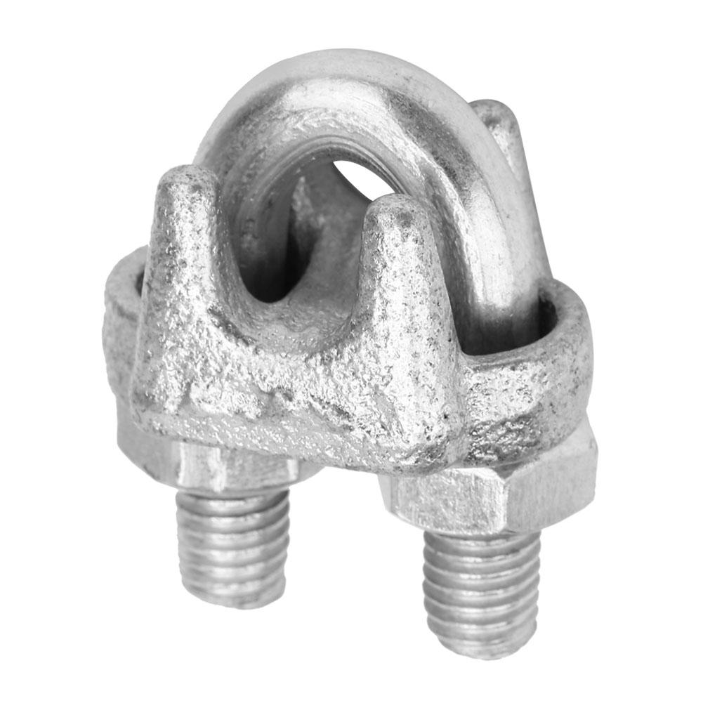 5 pcs Stainless Steel Clamp Wire Rope Clip Cable Clamp Fastener Silver Tone(M10)