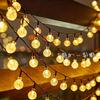 Globe String Lights Ball Fairy Curtain Decorative Indoor Hanging Bedroom Wall Party Backdrop Holiday