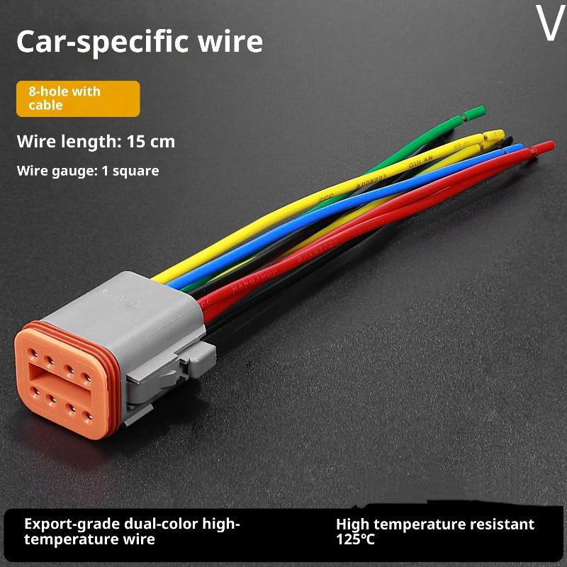 1 Pcs Dt Connector With 15Cm Wiring Harness Dt06-2S/Dt04-2P 2P 3P 4P 6P 8P 12P Waterproof Electrical Connector