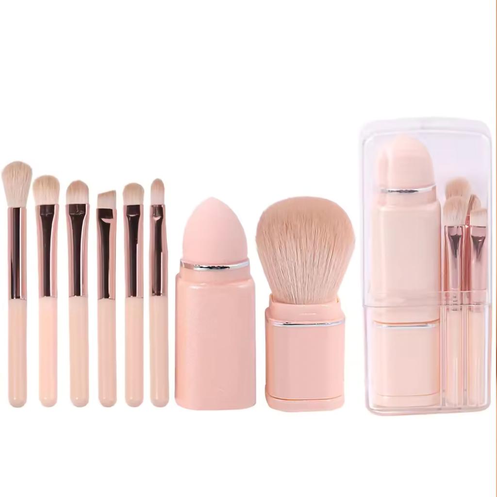 Hot Selling Luxury Vegan Makeup Brush Set High Quality Private Label Professional Brushes with Bag for Face Makeup