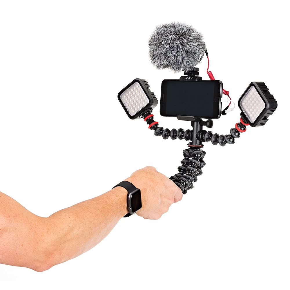 JOBY Smartphone Mini Gorillapod Mobile Flexible Tripod for Light Outdoor Remote iPhone LED Tripod, Tripod, Rig, iPhone, Microphone/LED Attachment,