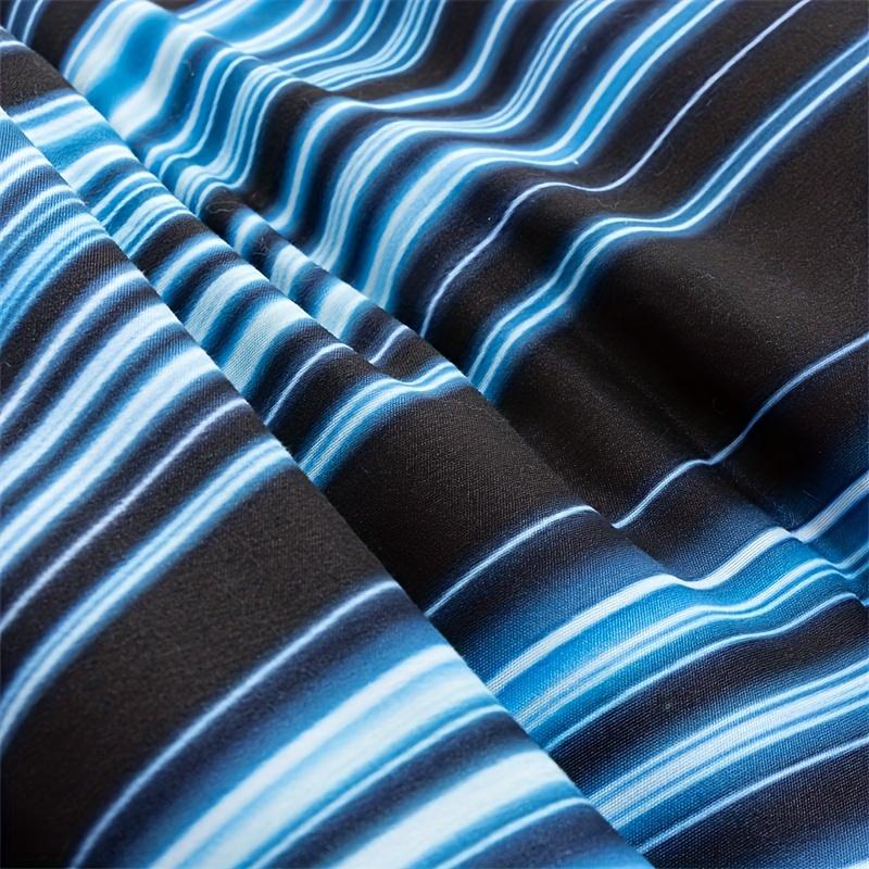 Комплект пододеяльников из 3 предметов синий и черный 3D чехол для постельного белья, декор спальни для мужчин, женщин и взрослых, удобная и мягкая ткань, без подушек