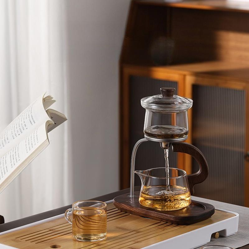 Ленивый стеклянный чайник Автоматическая плавающая чашка Чайный набор Фильтр Набор с магнитной присоской Принадлежности для дома и офиса