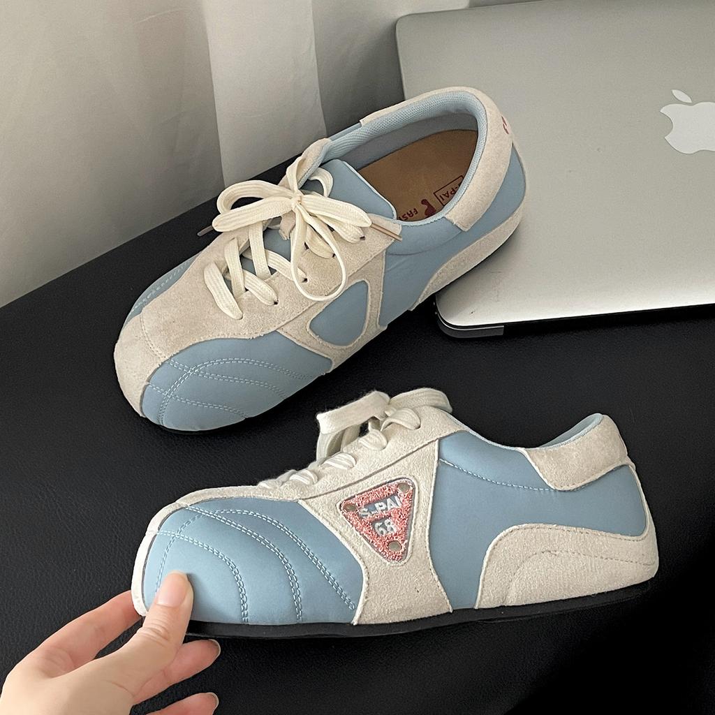 Internet Celebrity White Retro Flat-bottomed Agande Training Shoes Women's 2025 New Summer Versatile Skirt Soft Baseplate Shoes