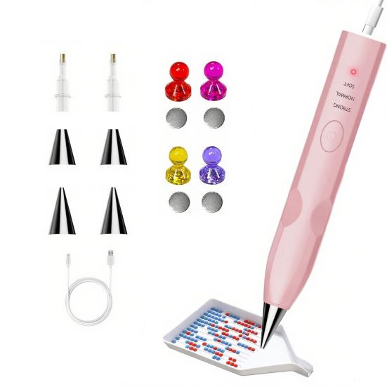 Электрическая ручка для алмазной мозаики Вакуумный инструмент для выкладки алмазов USB-перезаряжаемая Не требует воска Ручка для алмазной мозаики для начинающих взрослых