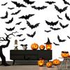 72 PCs Halloween Bats Wall Decor Battery Powered Bats Decorations Wall Stickers for Halloween Party Bedroom Window Decorations