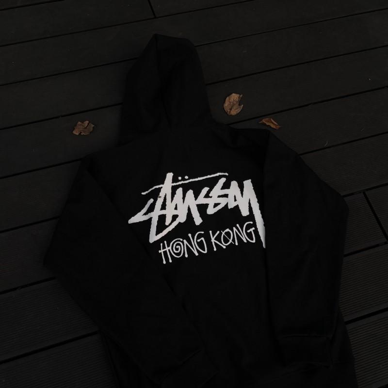 Mens Oversized Hooded Sweatshirt 450g Heavyweight Cotton Fleece Long Sleeve Streetwear Print Top