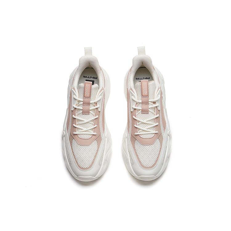 Anta Life Collection Fabric Sports Lightweight Low top Casual Shoes Women's White Pink 122228051-5