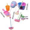 9pcs/set Sweep DollHouse Household Cleaning Tools Pretend Play Miniature Sweep Toys  Ob11