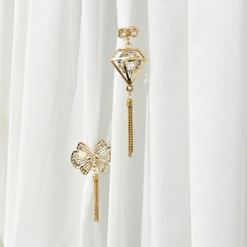 Хрустальная штора Декоративная пряжка Тип булавки Пряжка для фиксации штор Ржавчиноустойчивая и долговечная