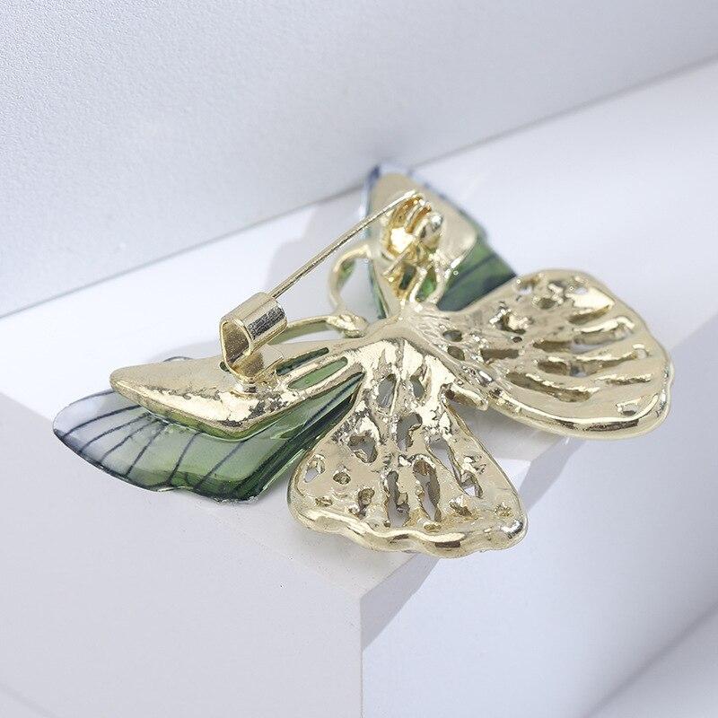 Blucome Shining Gradient Wings Butterfly Brooches for Women Top Quality Luxury Butterfly Office Party Brooch Pins