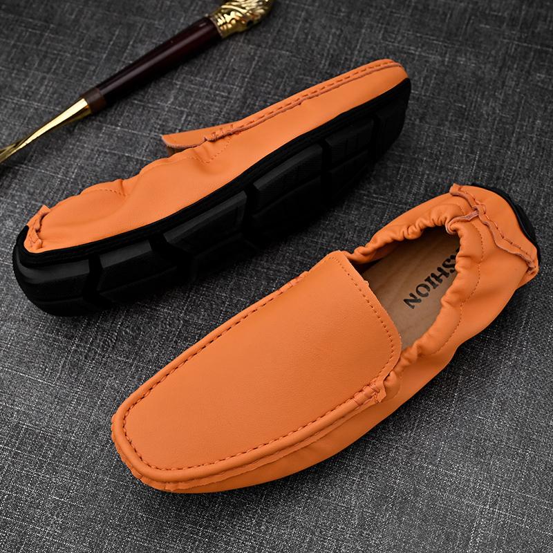 Мужская повседневная обувь из натуральной кожи, итальянские мокасины, мужские туфли на плоской подошве, дышащие, для вождения, мягкие, большого размера