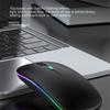 Горячий! 2.4г Беспроводная мышь Совместимая с Bluetooth RGB Перезаряжаемая Бесшумная Светодиодная подсветка Эргономичная Игровая мышь