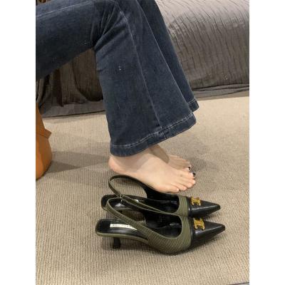 Xiaoxiangfeng универсальные нежные туфли на высоком каблуке французские премиальные сандалии женственность Мэри Джейн одинарная обувь 2024 лето новинка