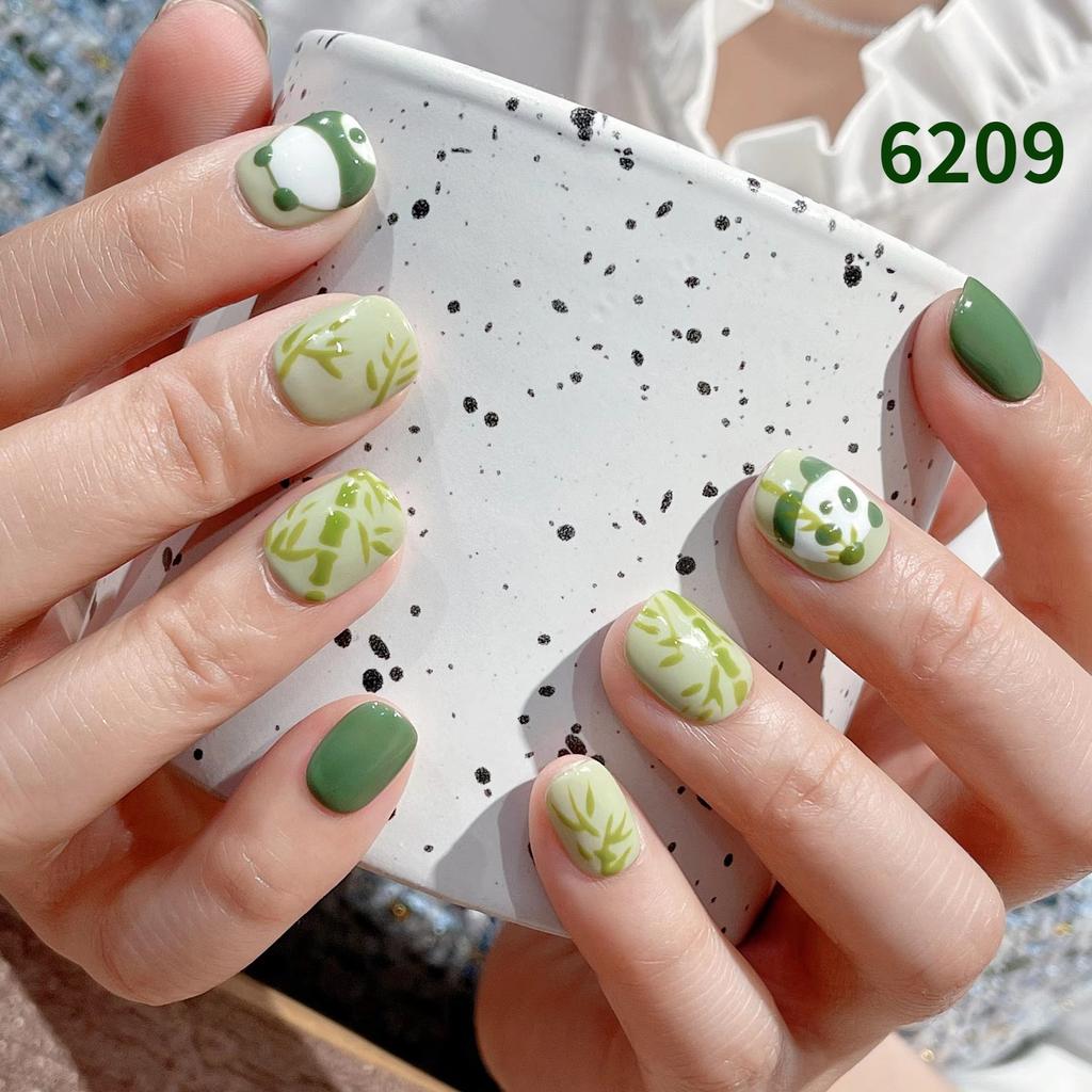 Ногти свежие милые носимые ногти девушка румяна поддельные ногти патч носимый нейл-арт