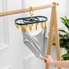 12 Clip Windproof & Non-slip Space-saving Clothes Shelf Shelf Shelf Shelf Dry Shelf Socks Clip Underwear Clip for Living Room and Bathroom KTY