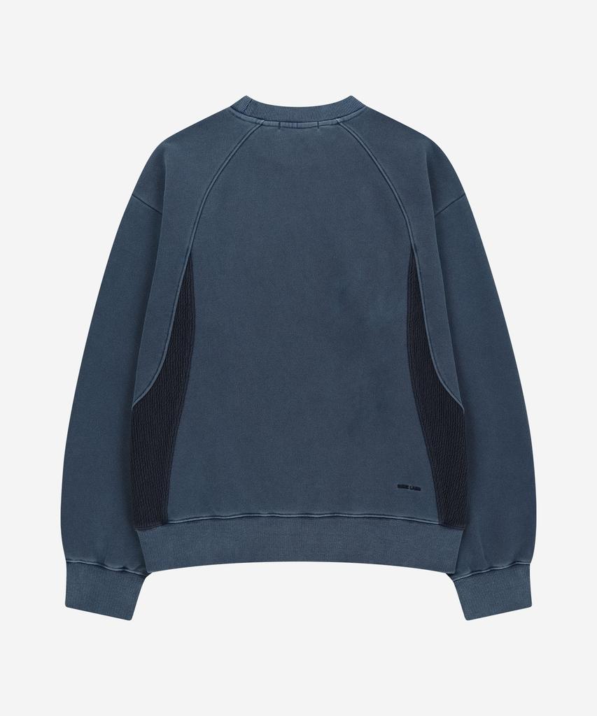 NODE LABS Разработка:7 Свитшот с текстурой, окрашенный garment dyed_Темно-синий