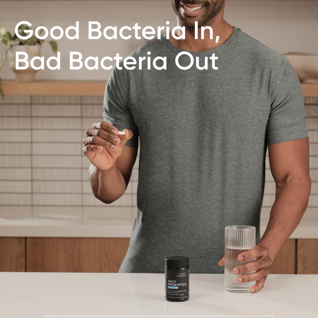 Sports Research Daily Probiotic, Delayed Release, 60 Billion CFU, 30 Veggie Capsules