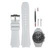 Sibehill 20mm Replacement Silicone Watch Band for Omega and X, Swatch, MoonSwatch, Speedmaster.