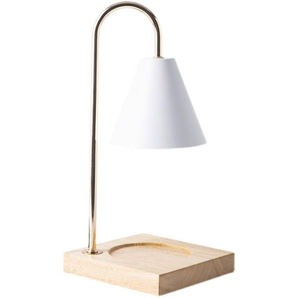 Aroma Diffuser Candle Warmer Lamp Aromatherapy Desk Lamp Candle Melt Warmer Solid Wood Base EU Plug Candle Heating Lamp