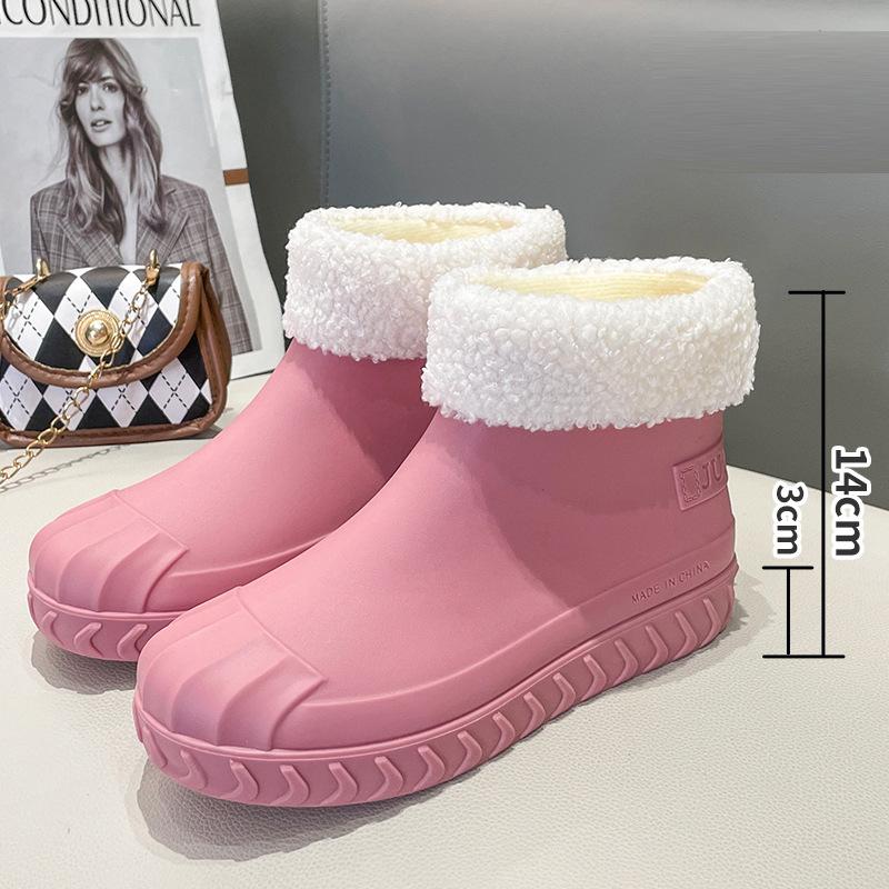 Модные женские дождевые туфли, водонепроницаемые нескользящие резиновые сапоги, резиновые сапоги по щиколотку, водонепроницаемая резиновая обувь, садовые галоши, размер 36-41