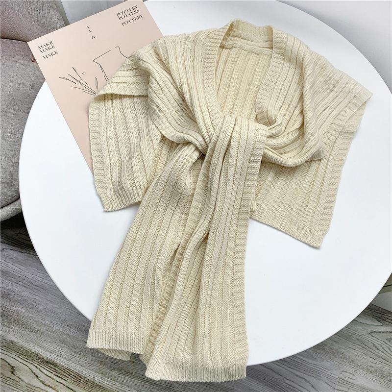 1 шт. Женская элегантная маленькая шаль вязаный шарф завязывающийся на шее шаль