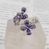 Sace Gems Кольцо изменяемого размера для женщин, стерлинговое серебро 925 пробы, натуральный танзанит, свадебная вечеринка, ювелирные украшения, подарок