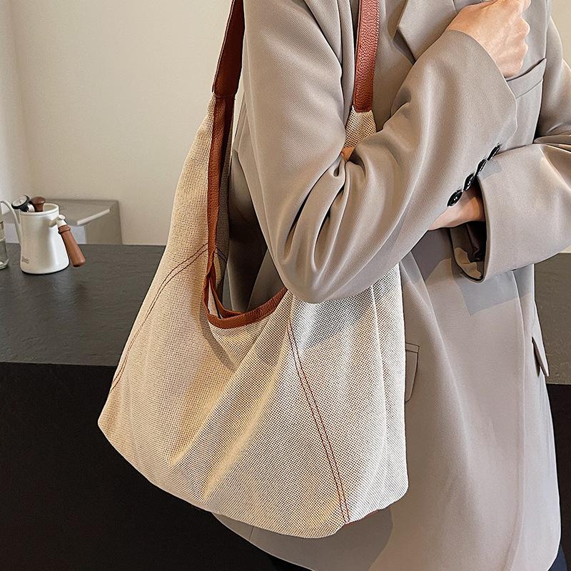 Большая вместительная холщовая сумка для женщин, новая модная сумка на одно плечо, повседневная школьная сумка для игрушек в дорогу