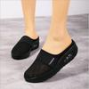 Slip-on Women's Slippers Thick Bottom Air Cushion Hollow Mesh Breathable Slippers Woman