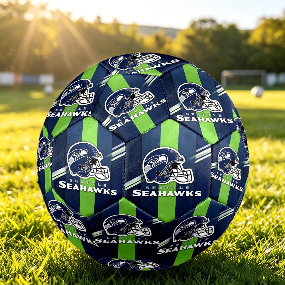 Seattle Seahawks Size 5 Sports Training Ball Shock Absorbing Durable Ball For Match Daily Practice Outdoor Activities
