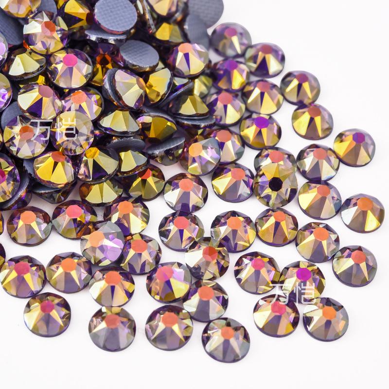 Восемь больших и восемь маленьких имитаций австрийских горячих бриллиантов цвета AB, стеклянные стразы с термоклеевой основой, горячие бриллианты для рукоделия, аксессуары для одежды
