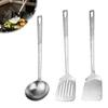 Kitchen Utensil for Wok Pure Titanium Frying Spatula/Leak Spatula/Soup Spoon, Non-stick Lightweight Heat Resistant Cooking Professional