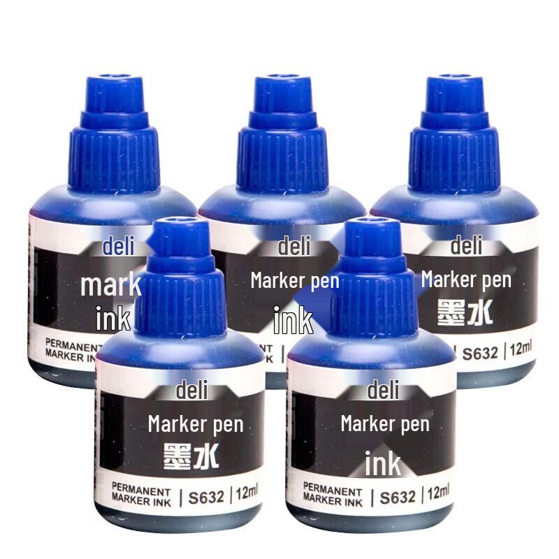 Deli S632 Refillable Logistics Marker Ink Set