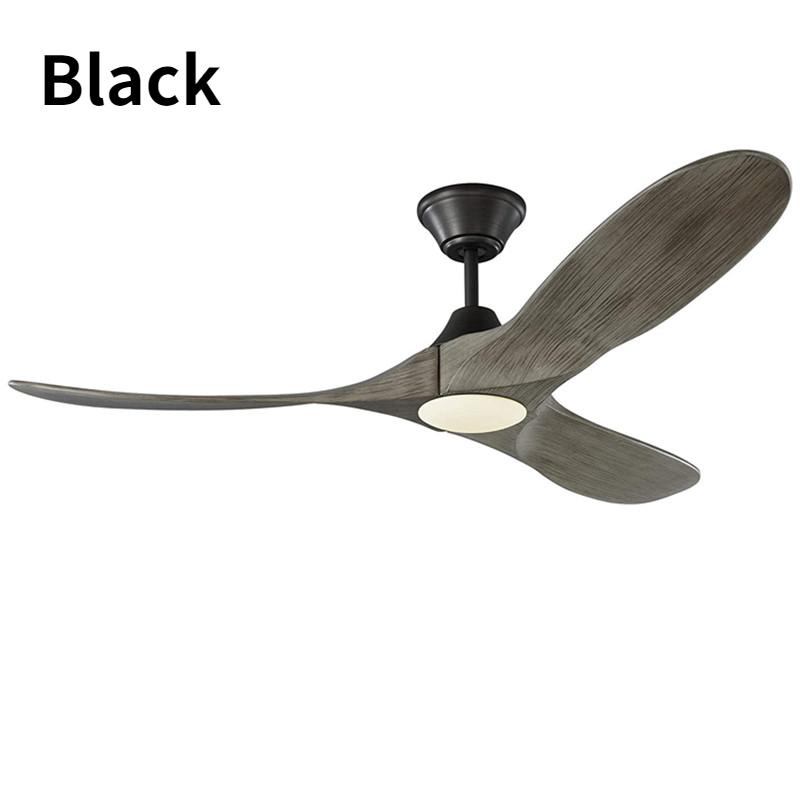 52-дюймовый потолочный вентилятор с декоративным дизайном, деревянными лопастями, энергосберегающим двигателем постоянного тока, подсветкой и пультом дистанционного управления