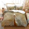 Peacock Printed Bedding Set, Duvet Cover + 2 Pillowcases Elegant Bird Pattern Soft Bed Sheets for Living Room Dorm Decoration