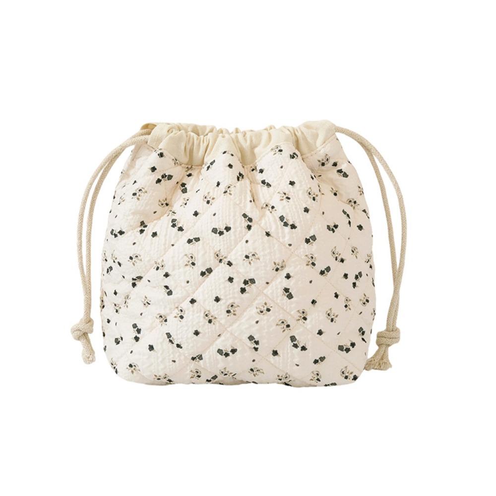Сумка для хранения украшений Косметичка Мешок на завязках Цветочная сумка для макияжа Портативный кошелек для монет Путешествия