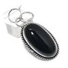 Black Onyx Ethnic 925 Sterling Silver Jewelry Pendant 1.89" n1J43