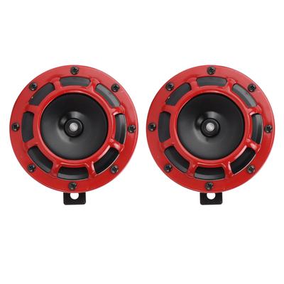 12V Пара гудков Красный Компактный Супертон Громкий Звук 139?170 дБ Универсальный для мотоцикла, автомобиля
