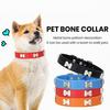 Ошейник для домашних животных с узором в виде костей, металлическая пряжка, регулируемый размер, удобный в ношении ошейник для домашних животных с зажимом для поводка