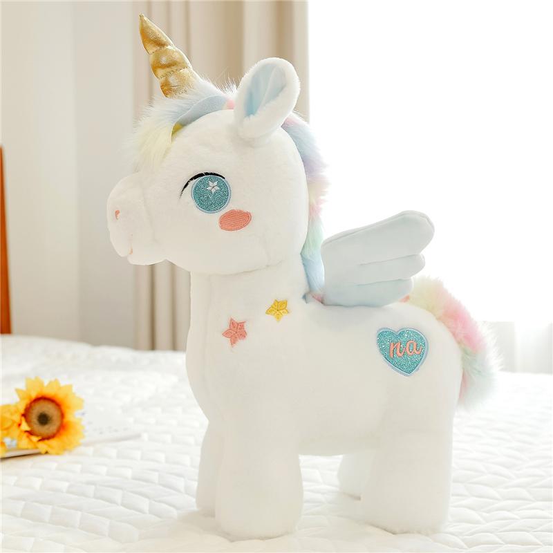 New Fantasy Starry Sky Unicorn Fur Toy Throw Pillow Doll Large Doll Sofa Decoration Male and Female Dolls Holiday Birthday Gift